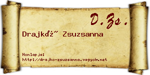 Drajkó Zsuzsanna névjegykártya